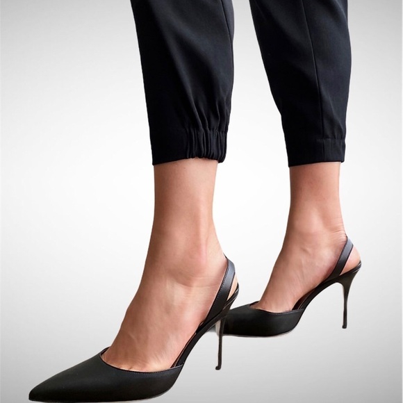 Aritzia Babaton Dexter Pant Jogger Slim Fit Black Size Medium Style 53467 - Picture 3 of 11